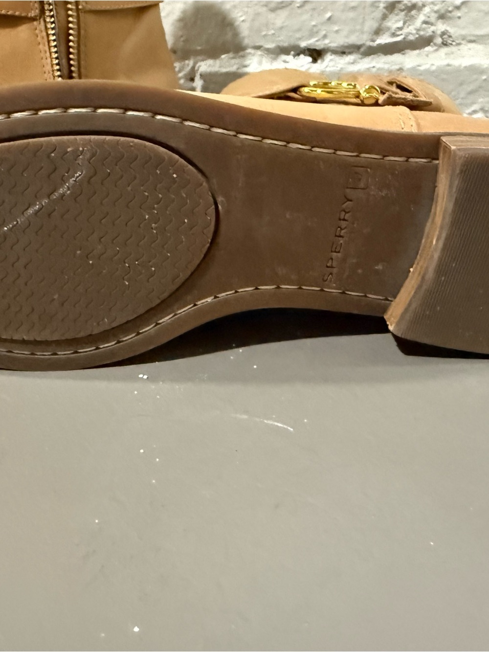 NWOT Sperry Tan Leather Clinton Ankle Booties - Picture 2 of 4